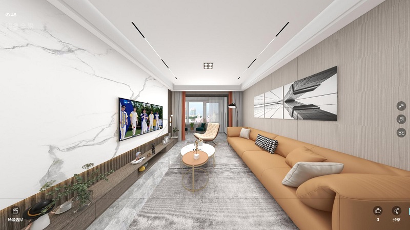 龍湖九里晴川-現(xiàn)代簡約-臥室設計效果圖