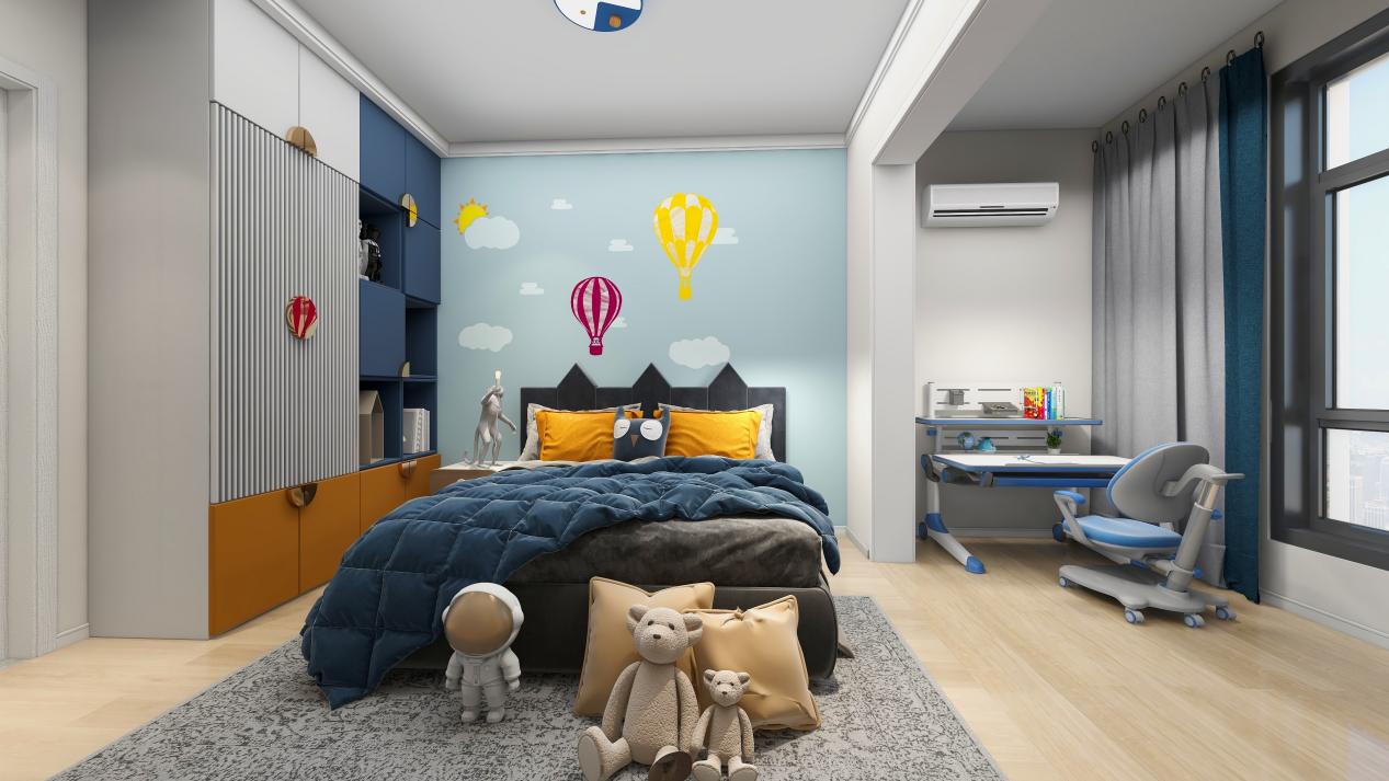 龍湖九里晴川-現(xiàn)代簡(jiǎn)約-臥室設(shè)計(jì)效果圖